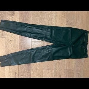 Faux leather skinny pants